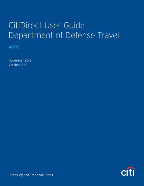CitiDirect User Guide