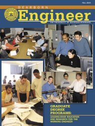 Dearborn Engineer, Fall 2005 - College of Engineering & Computer ...