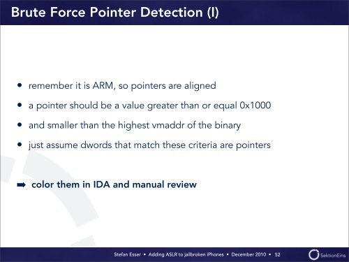 Adding ASLR to Jailbroken iPhones [PDF] - Antid0te