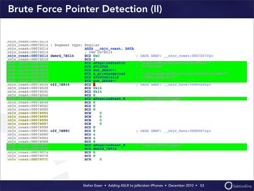 Adding ASLR to Jailbroken iPhones [PDF] - Antid0te