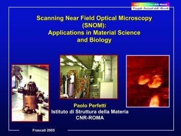 Scanning Near Field Optical Microscopy (SNOM): Applications in ...
