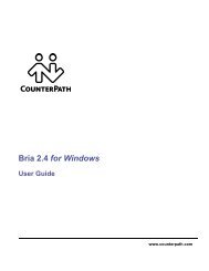 Bria 2.4 for Windows - CounterPath