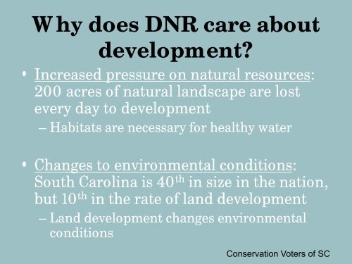 view presentation here - SC Department of Natural Resources