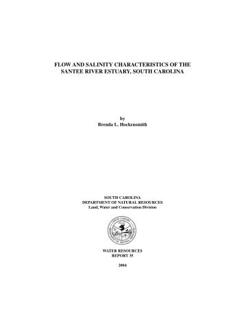 flow and salinity characteristics of the santee river estuary, south ...