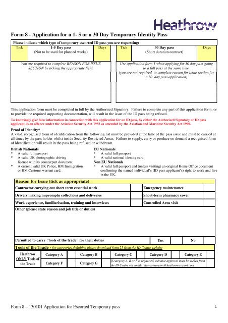 British Id Card Application Form