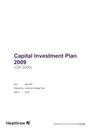 Capital Investment Plan 2009 - Heathrow Airport