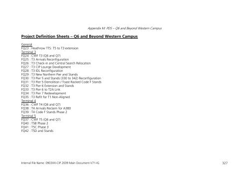 Capital Investment Plan 2009 - Heathrow Airport