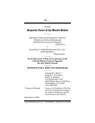 Petition for a Writ of Certiorari - SCOTUSblog