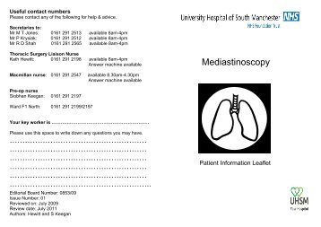 new mediastinoscopy leaflet.pdf - UHSM