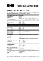 Technisches Merkblatt - UHU-profishop