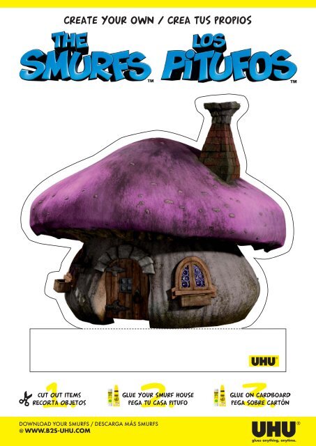 3625_Papercrafts_Smurf-Dorf_INT violett.indd - UHU