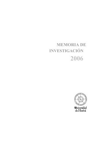 Memoria AÃ±o 2006 - Universidad de Huelva