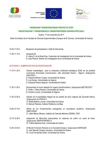 Programa - Universidad de Huelva