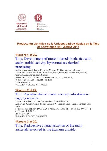 Junio - Universidad de Huelva