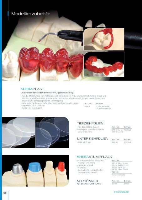 SHERACLASSIC Dental Katalog 2014/2015