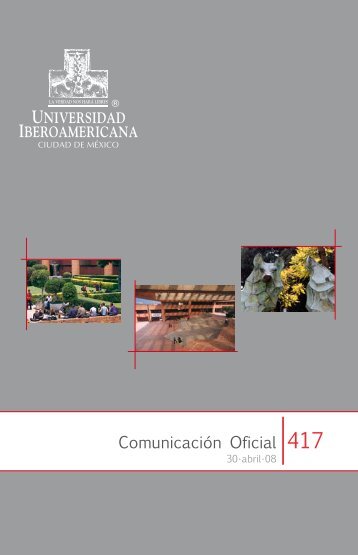 Comunicación Oficial 417 - Universidad Iberoamericana