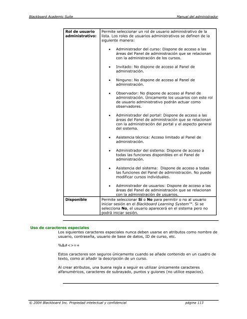 Blackboard Academic Suite™ Manual del administrador