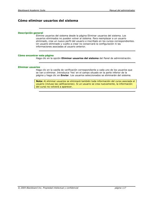 Blackboard Academic Suite™ Manual del administrador