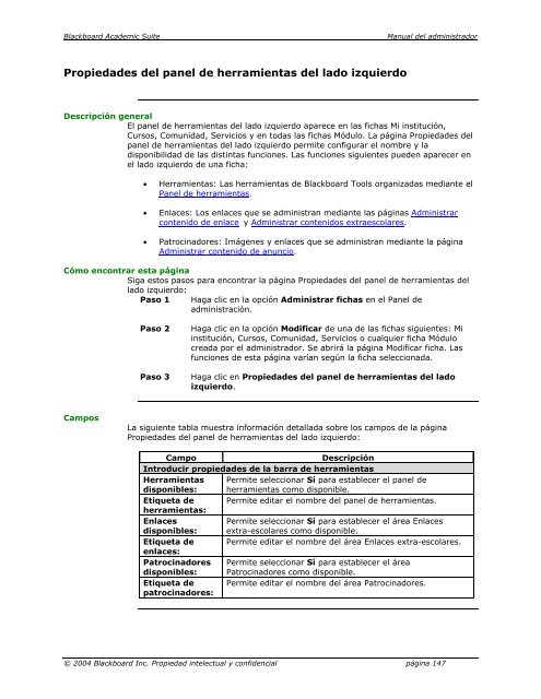 Blackboard Academic Suite™ Manual del administrador