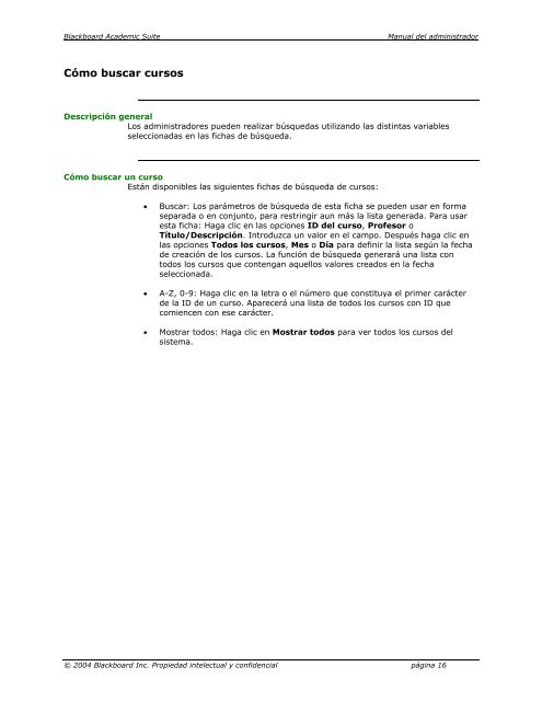 Blackboard Academic Suite™ Manual del administrador