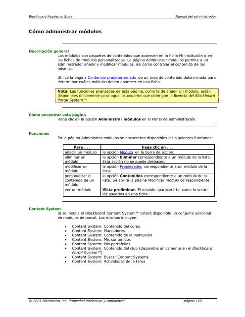 Blackboard Academic Suite™ Manual del administrador