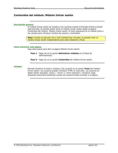 Blackboard Academic Suite™ Manual del administrador