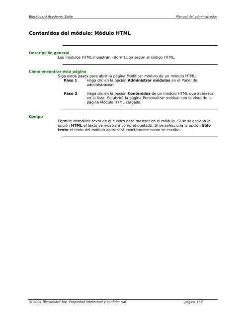 Blackboard Academic Suite™ Manual del administrador
