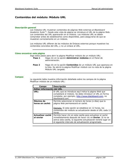 Blackboard Academic Suite™ Manual del administrador