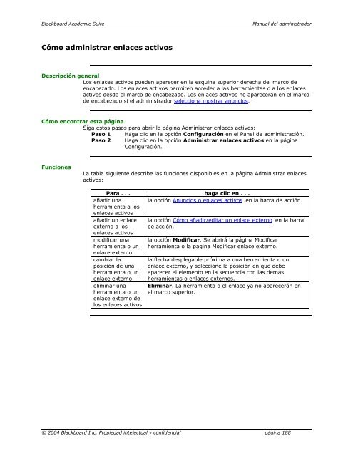 Blackboard Academic Suite™ Manual del administrador