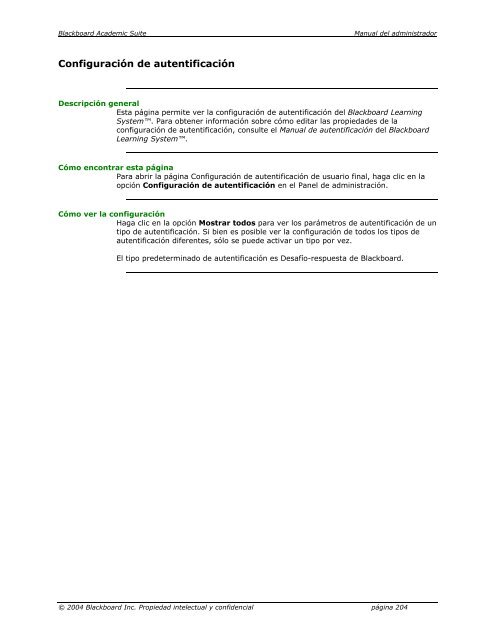 Blackboard Academic Suite™ Manual del administrador