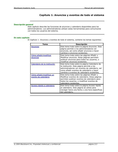 Blackboard Academic Suite™ Manual del administrador