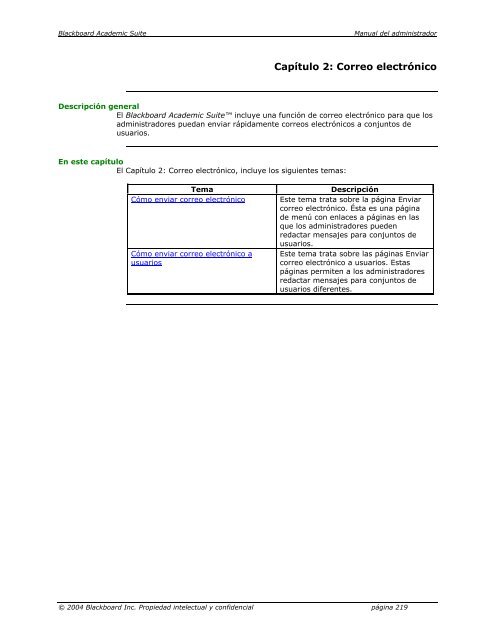 Blackboard Academic Suite™ Manual del administrador