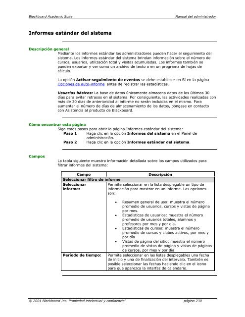 Blackboard Academic Suite™ Manual del administrador