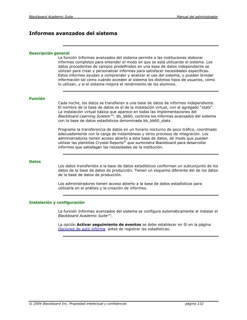 Blackboard Academic Suite™ Manual del administrador