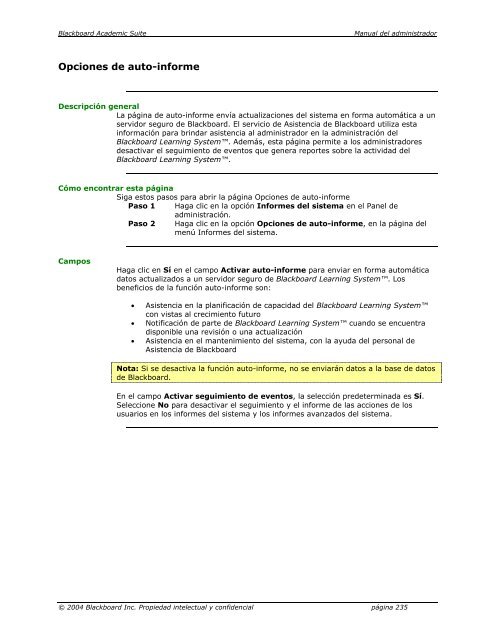 Blackboard Academic Suite™ Manual del administrador