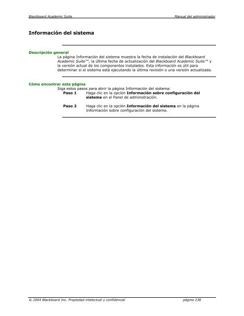 Blackboard Academic Suite™ Manual del administrador