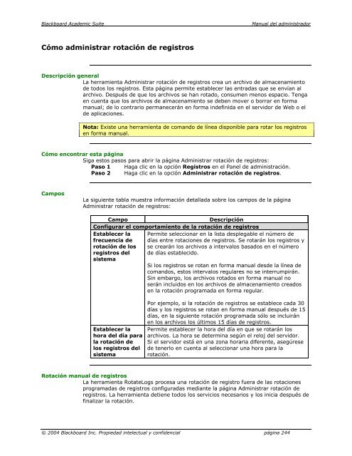 Blackboard Academic Suite™ Manual del administrador