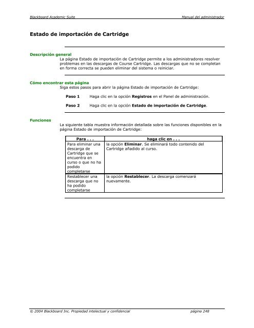 Blackboard Academic Suite™ Manual del administrador