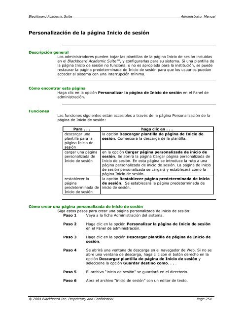 Blackboard Academic Suite™ Manual del administrador