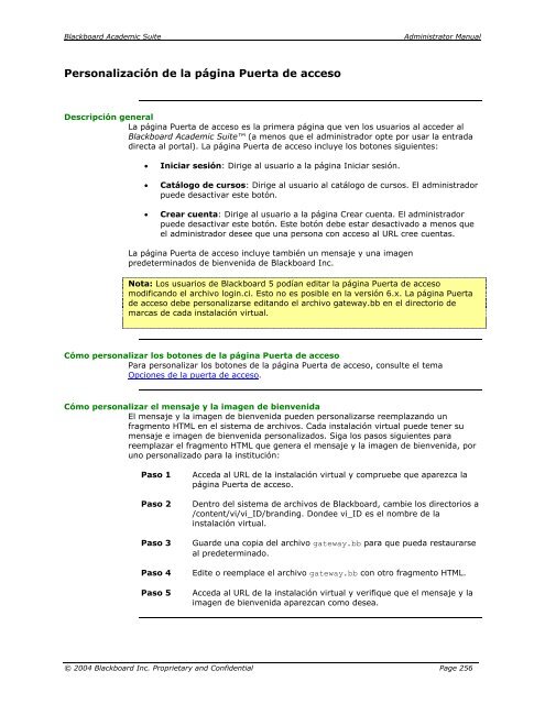 Blackboard Academic Suite™ Manual del administrador