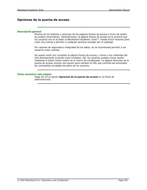 Blackboard Academic Suite™ Manual del administrador