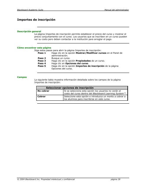 Blackboard Academic Suite™ Manual del administrador