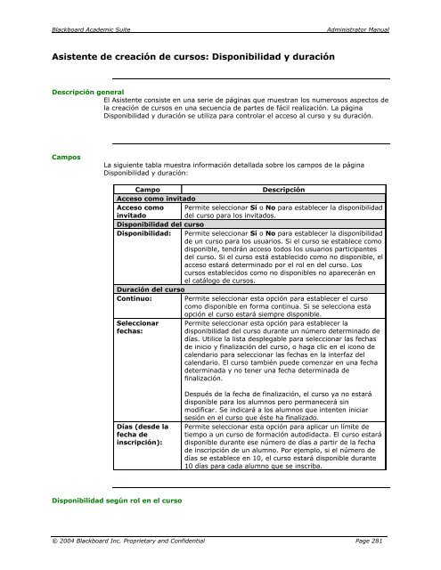 Blackboard Academic Suite™ Manual del administrador