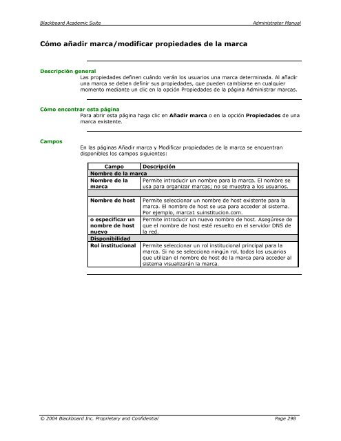 Blackboard Academic Suite™ Manual del administrador