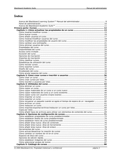 Blackboard Academic Suite™ Manual del administrador