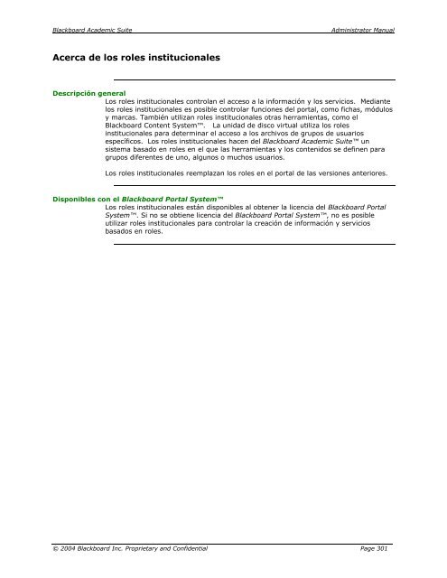 Blackboard Academic Suite™ Manual del administrador