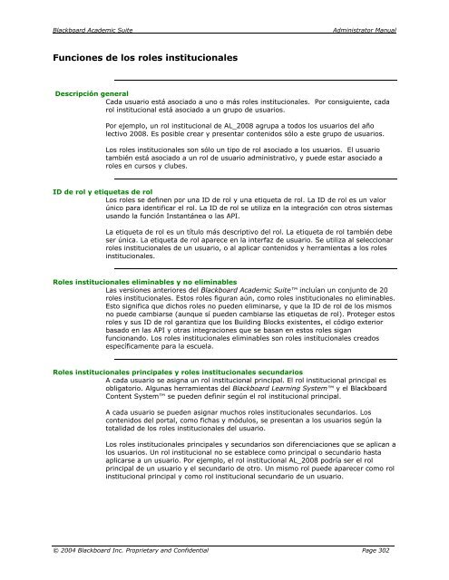 Blackboard Academic Suite™ Manual del administrador