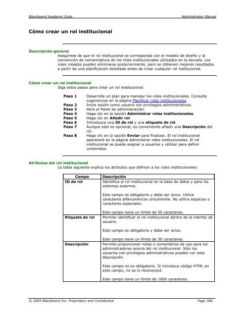 Blackboard Academic Suite™ Manual del administrador