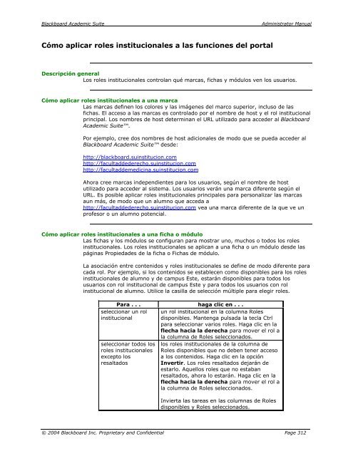 Blackboard Academic Suite™ Manual del administrador