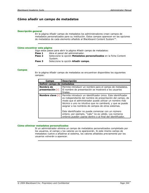 Blackboard Academic Suite™ Manual del administrador